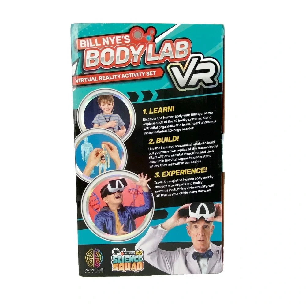 NEW Bill Nye's Body Lab Virtual Reality Activity Set w VR Goggles & Stethoscope